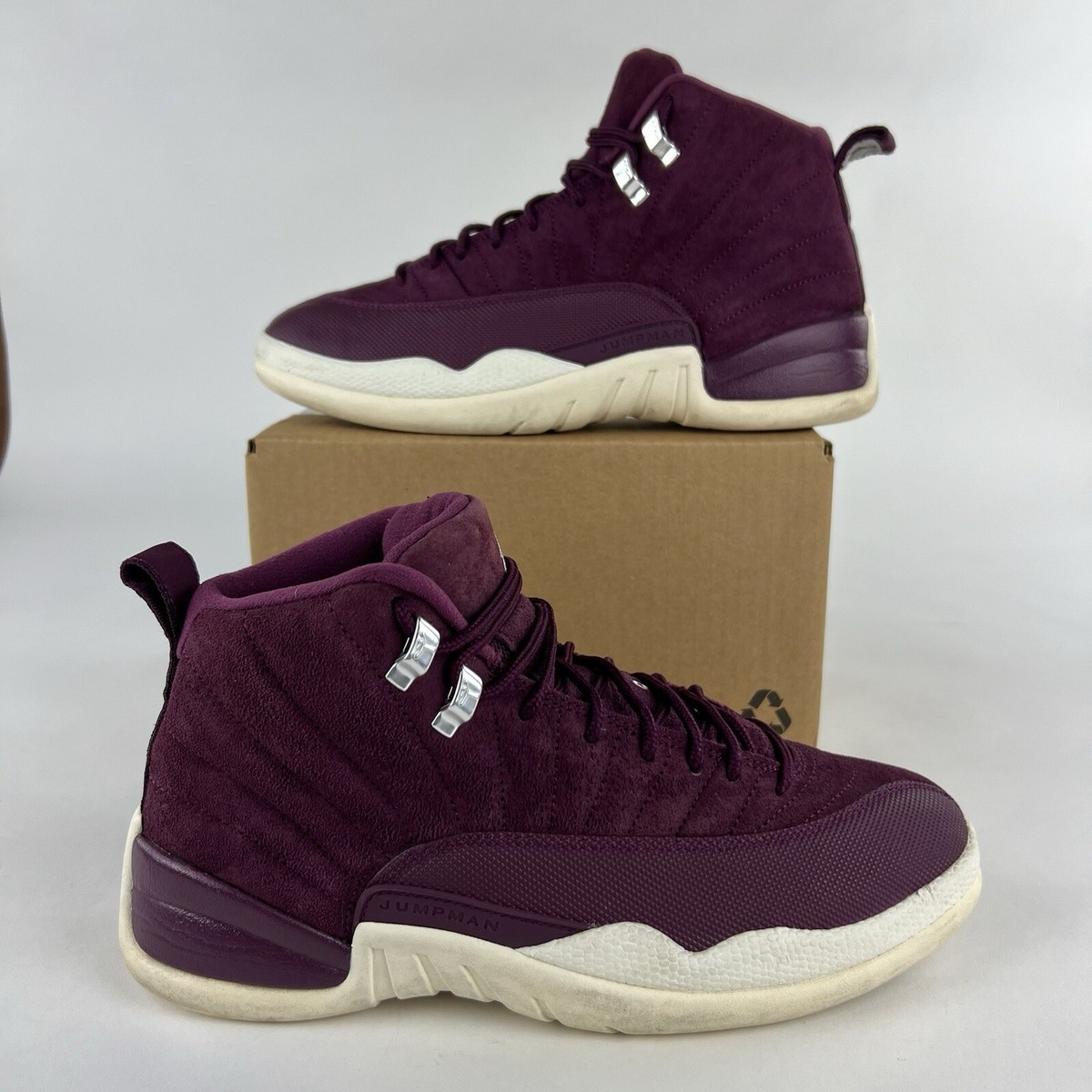 Air Jordan 12 Retro Mens Shoes Sneakers Bordeaux Burgundy 130690-617 Size 