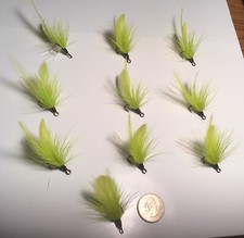 10 Dressed Double Hooks, with Deer Belly Hair,Feather,Flashing.custom Tied