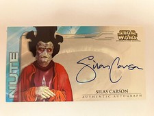 Star Wars Attack of the Clones Widevision Auto Card Nute by Topps in 2002