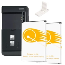 Large Power 2x 4670mA Replacement Battery Charger Bracket f LG Stylo 2 Plus K550