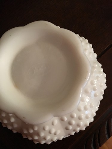 FENTON-Vintage Milk Glass Hobnail 6Taper Candle Flower Holder- - Bild 3 von 3