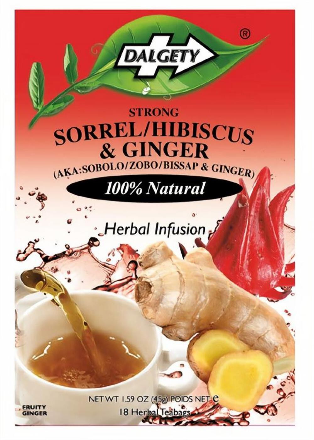 Dalgety Sorrel & Ginger Herbal Tea 18 Bags x 2 Pack