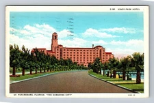 St Petersburg FL-Florida Vinoy Park Hotel Vintage c1935 Postcard