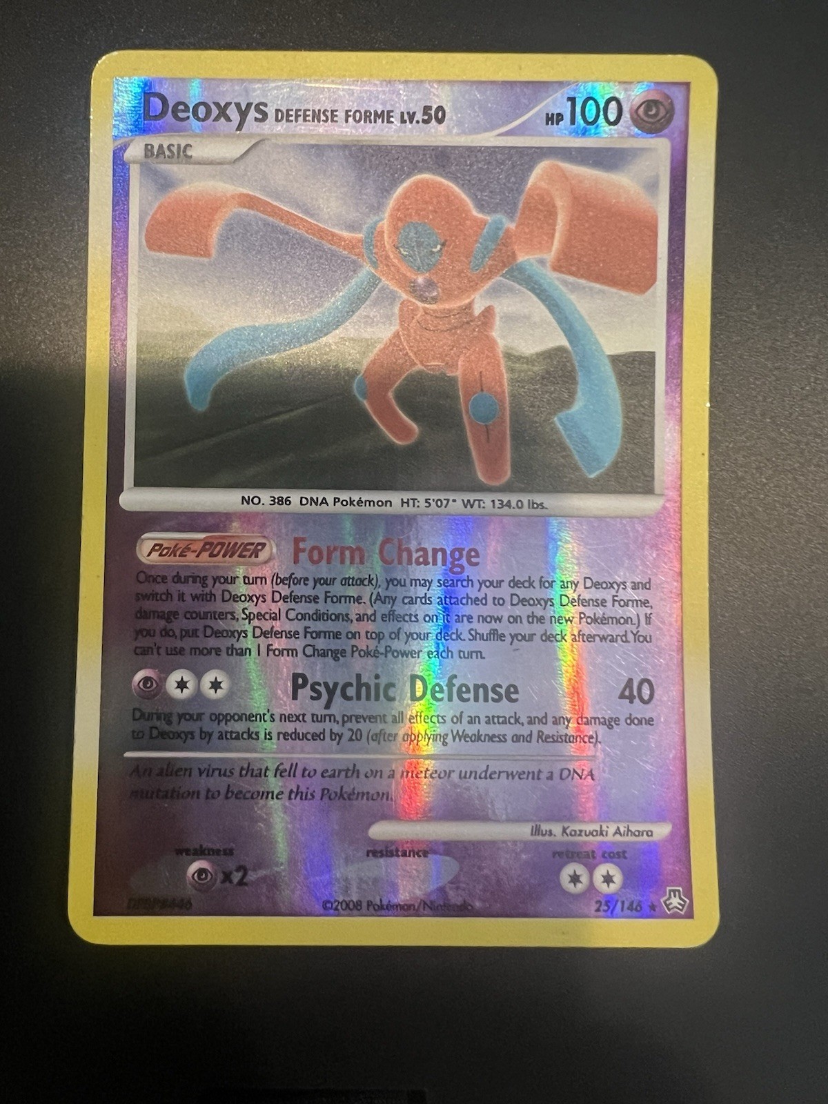 Deoxys Defense Forme 25/146 Rare Legends Awakened Pokemon Reverse Holo LP