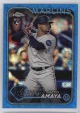 2024 Topps Chrome Logofractor Edition Blue Refractor 67/150 Jacob Amaya #92 gh4