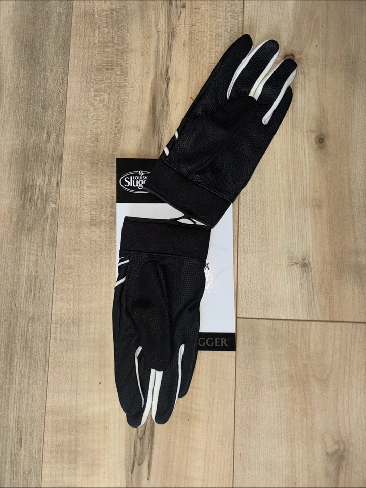 Guantes de bateo Louisville Slugger Omaha para adultos negros pequeños nuevos con etiquetas Foto 3 de 4