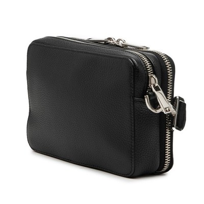 その他 Dior CD Icon Zipped Pouch with Strap Black Grained Calfskin | DIOR