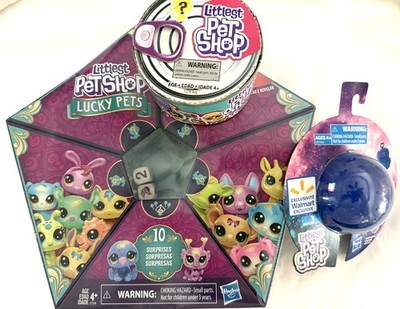 Lot of THREE NEW Littlest Pet Shop Lucky Pets Fortune Crew + 2 More Surprises