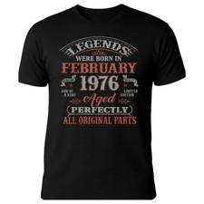 Legend Born in February 1976 Shirt - 50th Birthday Legend Tee 50 Years Old
