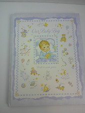 Our Baby Boy Memory Book CR Gibson Birth to 7 Years Illustrated Hard Cover