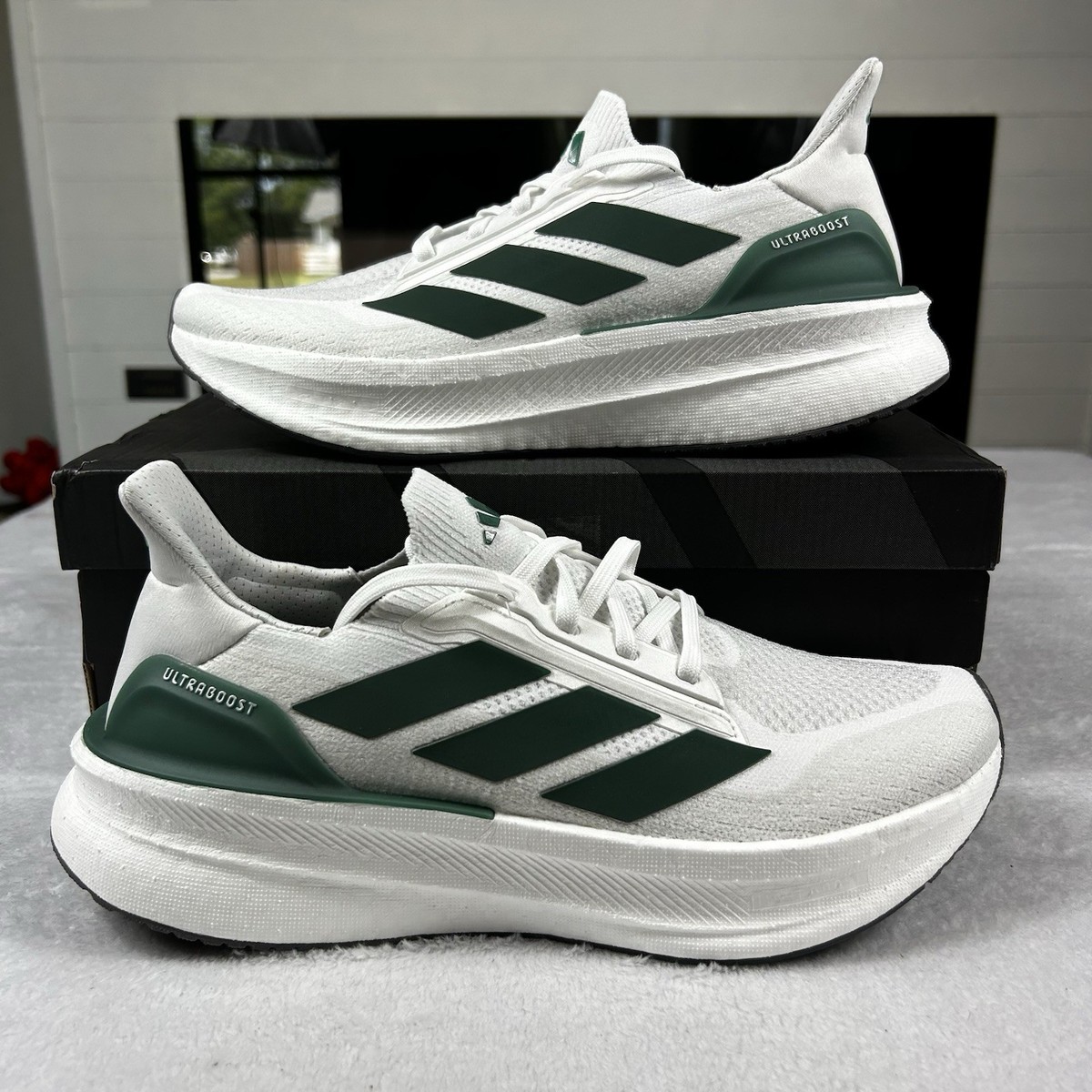 Adidas Ultraboost 5X Running Shoes Mens Size 9 White Collegiate Green JH7248 Ultraboost 5X  main image 4