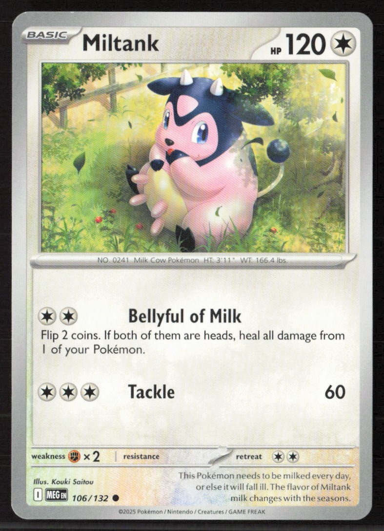 Miltank #106/132 Common ME01: Mega Evolution Pokemon