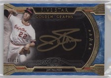 2018 Topps Five Star Golden Graphs Blue 7/20 Jim Palmer #FGG-JP Auto HOF 2u5