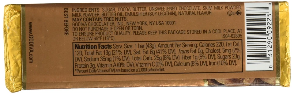 Solid Chocolate Bars 1.5oz (4 Pack) - Packaging Varies - Image 2 of 2