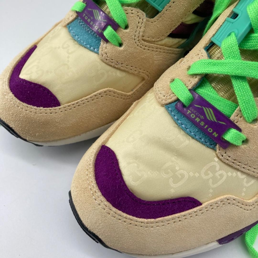 Auth Gucci Leather Lace Up Low cut Sneakers Beige Logo EU36 US6 UK3 Women thumbnail 24