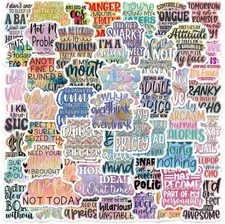 10pcs  Sarcastic Quote Stickers- Scrapbook, Journal, DIY Crafts & Card