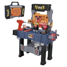 MUGEYMYD Kids Tool Bench Set with Electric Drill and Realistic Tool, Pretend