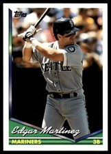 Edgar Martinez 1994 Topps #195 Mariners MLB READ FREE SHIPPING AutographDen