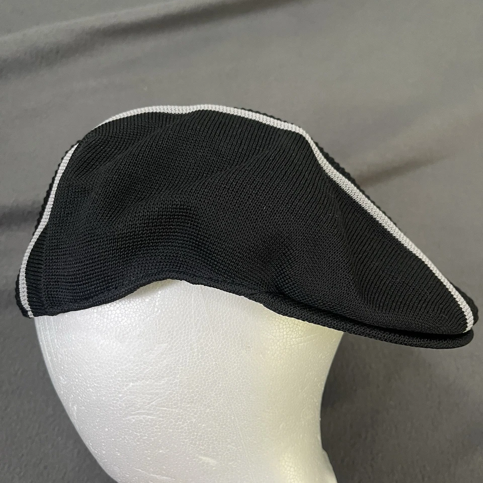 De Colección Kangol Inglaterra Malla Fresca Hiedra Gorra Plana Sombrero Adulto Grande Negro Rayas Cabbie Foto 3 de 4