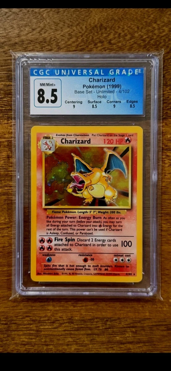 Pokémon TCG Base Set Charizard 8.5 Graded Individual Collectible