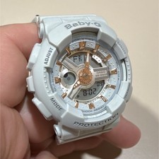 Casio Baby-G Analog-Digital Quartz World Time 100m White Resin Sport Watch