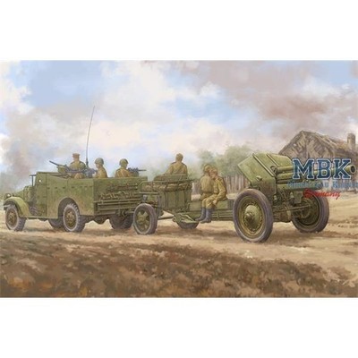 HOBBY BOSS HB84537 M3A1 late version tow 122mm Howitzer M-30