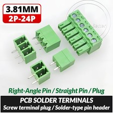 3.81mm Pitch PCB Terminal Block Plug-in Screw Connector 2Pin - 24Pin Plug / Pin