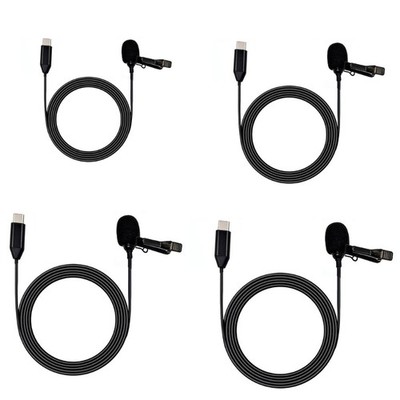 Type C Interfaces Collar Clip on Mic 20Hz-16KHz for 360 X4 Sports Camera