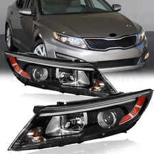 For 2014-2015 Kia Optima Pair Headlights Halogen Headlamps Projector Left+Right