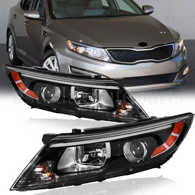 For 2014-2015 Kia Optima Pair Headlights Halogen Headlamps Projector Left+Right
