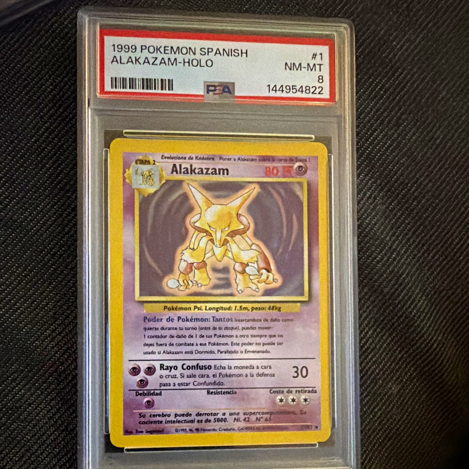 Pokémon TCG 1999 Base Set Alakazam 001/102 Holo PSA 8 £0.99 start !!!!!