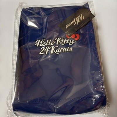 Hello Kitty Schultertasche 24 Karat blau glänzend verstellbarer Riemen 26 cm
