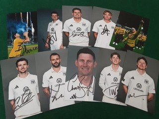 GLOUCESTERSHIRE CRICKET JOBLOT OF 10 Hand Signed 6x4 PHOTOGRAPHS # 1