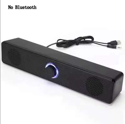 Mini USB Soundbar PC Laptop Lautsprecher Kabelgebunden Slim Schwarz Neu