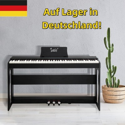 88 Tasten Gewichteten Digitalpiano MIDI E-Klaviere mit Ständer 3-Pedale Kopfhöre