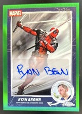 2025 Topps Chrome Deadpool Ryan Brown Auto Green Refractor #/99