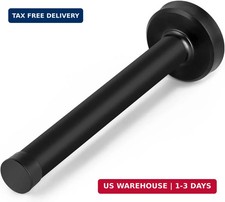 Door Stops, 6 Inch Long Door Stopper, Wall Mount, Heavy Duty Solid Black Doorsto