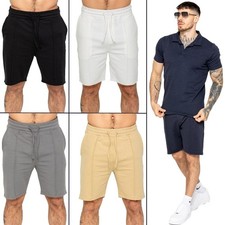 Enzo Mens Shorts Elasticated Stretch Summer Lightweight Half Pants All UK Sizes