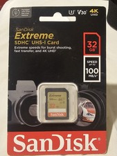 New SanDisk Extreme PLUS 32GB SDHX UHS-I Card SDSDXWT-032G-ANCIN 100 MB/S