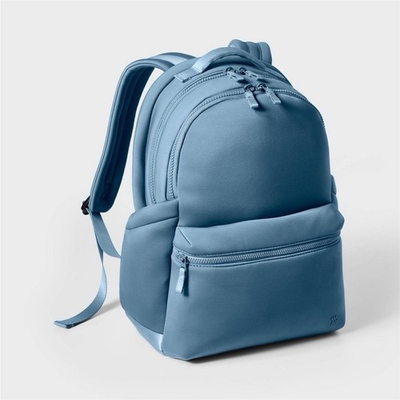 #ad Blue 15 in Laptop Backpack Solid Padded Straps with Luggage Strap $14.00