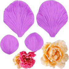Peony Flower Veining Silicone Molds Rose Floral Petal Fondant Molds for Sugar Cr