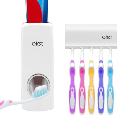 Automatic Toothpaste Dispenser, Toothpaste Squeezing and Tooth Brush Holder S...