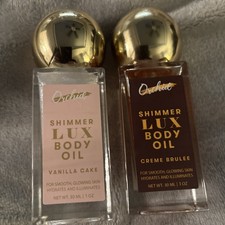Orchid Shimmer Lux Body Oil Hydrating Illuminates Creme Brulee  vanilla cake