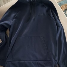 Nike Therma-FIT Women s Navy Fleece Pullover Hoodie w/ Pockets Size L