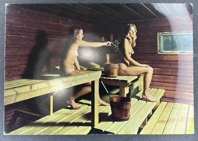 Finland~Suomi BEAUTIFUL NAKED WOMEN IN SAUNA  Bastu  4X6 Vintage Risque Postcard