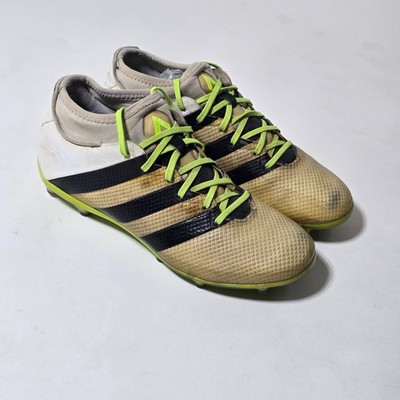 Adidas Ace 16.3 Primemesh FG/AG Womens US 8 Gold White Striped Soccer Cleats