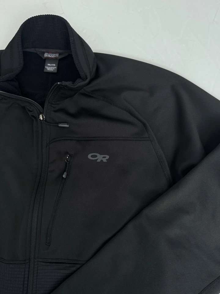 Jaqueta híbrida Outdoor Research Ferrosi masculina XXL preta lã grade macia - Imagem 3 de 4