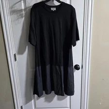 In Good Company Womens Dress large black  Short Sleeve Shift Loose  minimalist