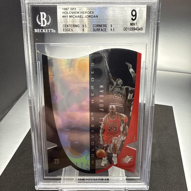1996-1997 SPx Michael Jordan Holoview Heroes #H1 BGS 9 Mint SP UPPER DECK BULLS