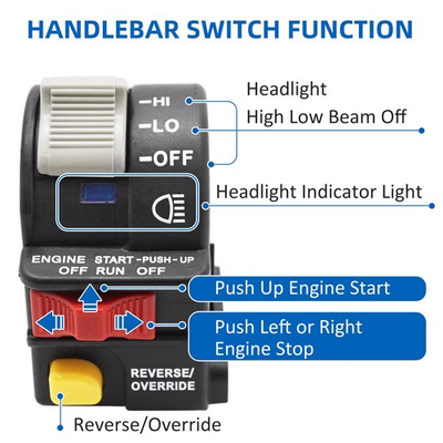 #ad Left Handlebar Engine Start Off Headlight HI LO Off Switch for Polaris Sportsman $24.01